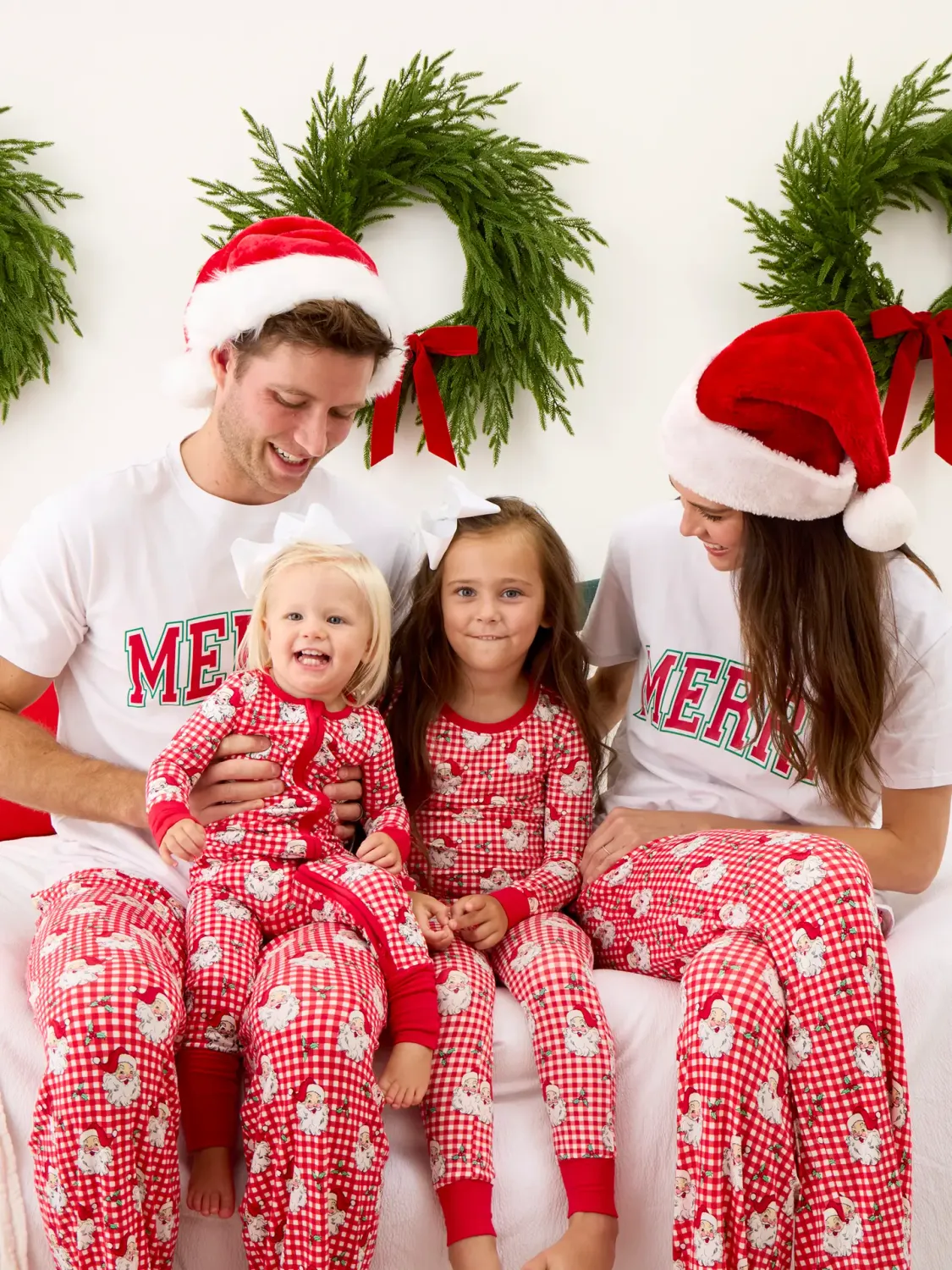 Adult Red Merry Short Sleeve Graphic Tee