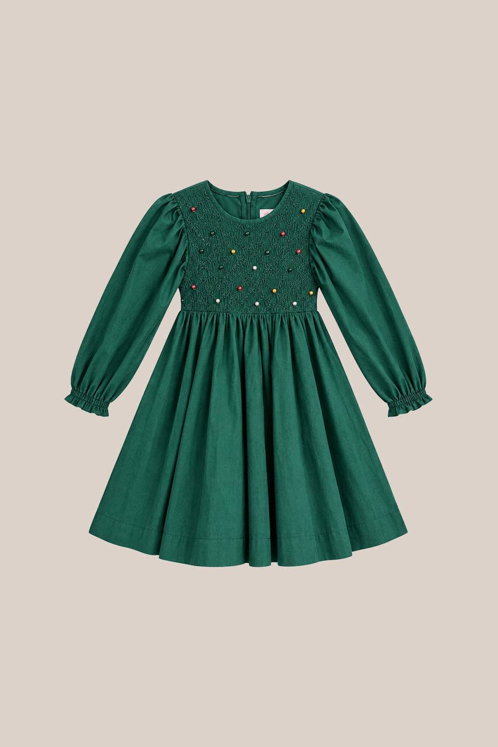 Mini Christmas Tree Dress in Emerald