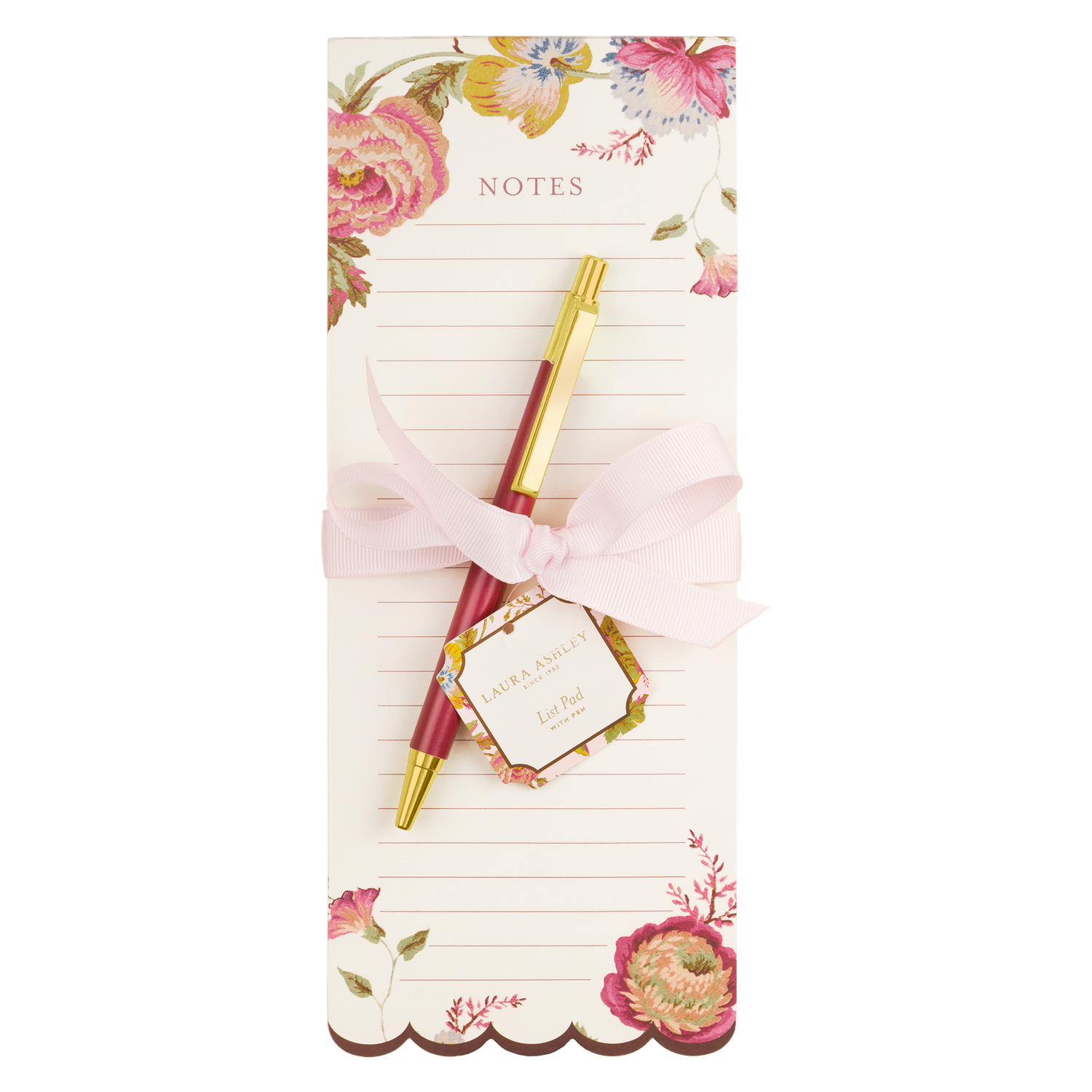 Laura Ashley Romantic Cottage Floral List Pad with Pen