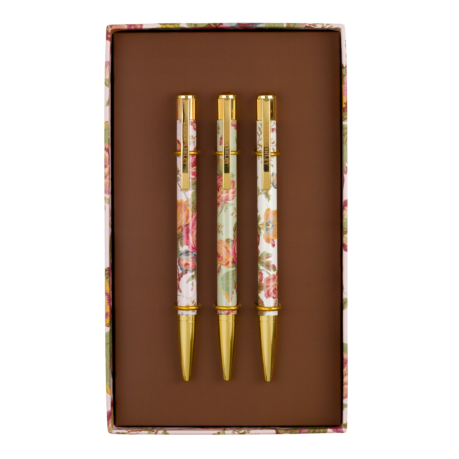 Laura Ashley Romantic Cottage Pen Set of 3