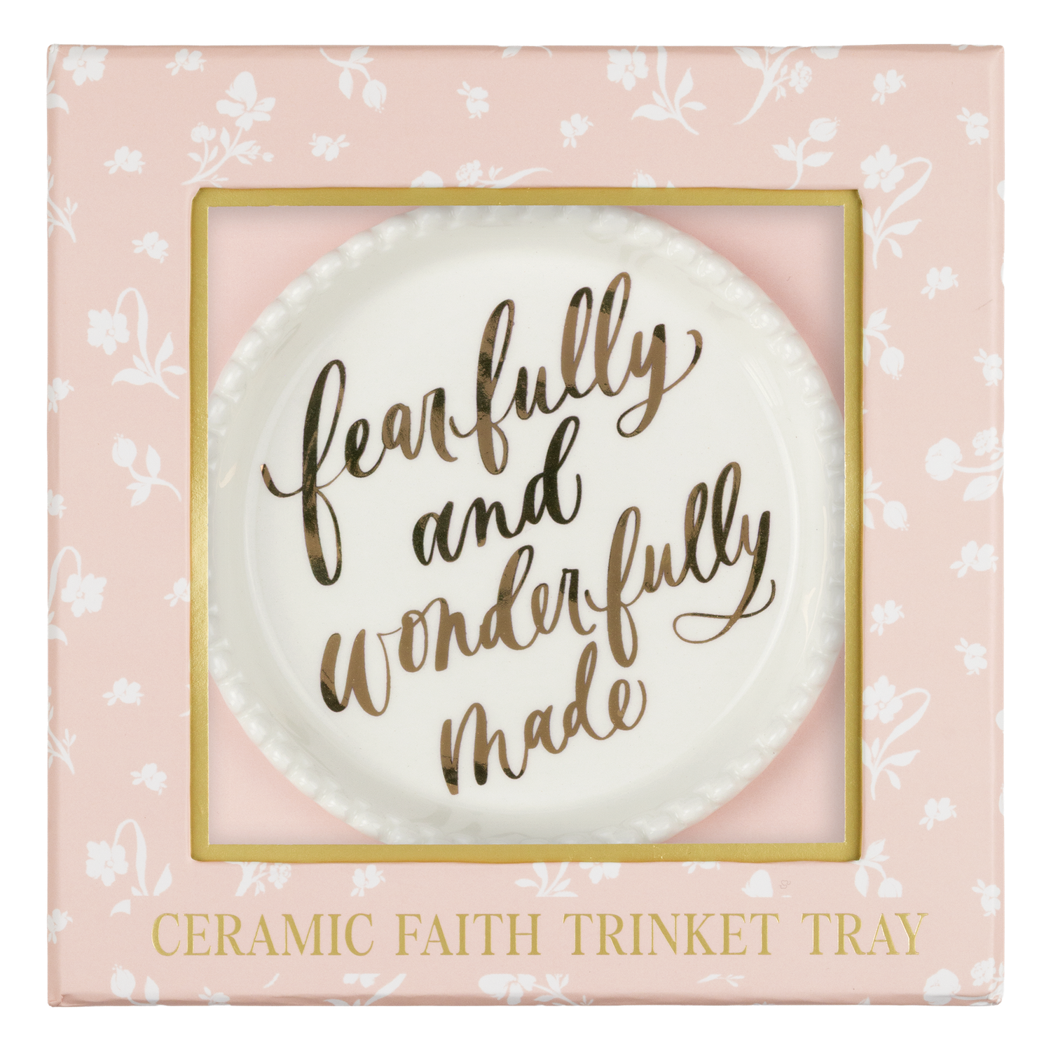 Faith Floral Pink Trinket Tray