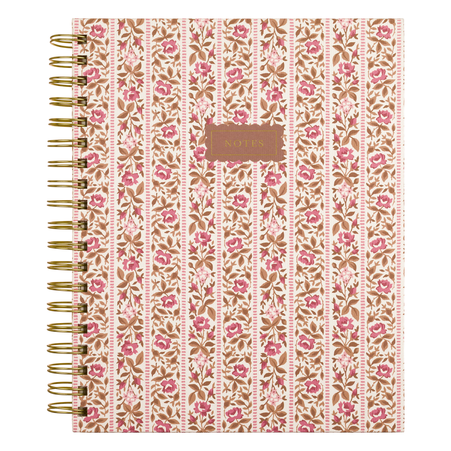 Laura Ashley Romantic Cottage Stripe Spiral Journal 8x10