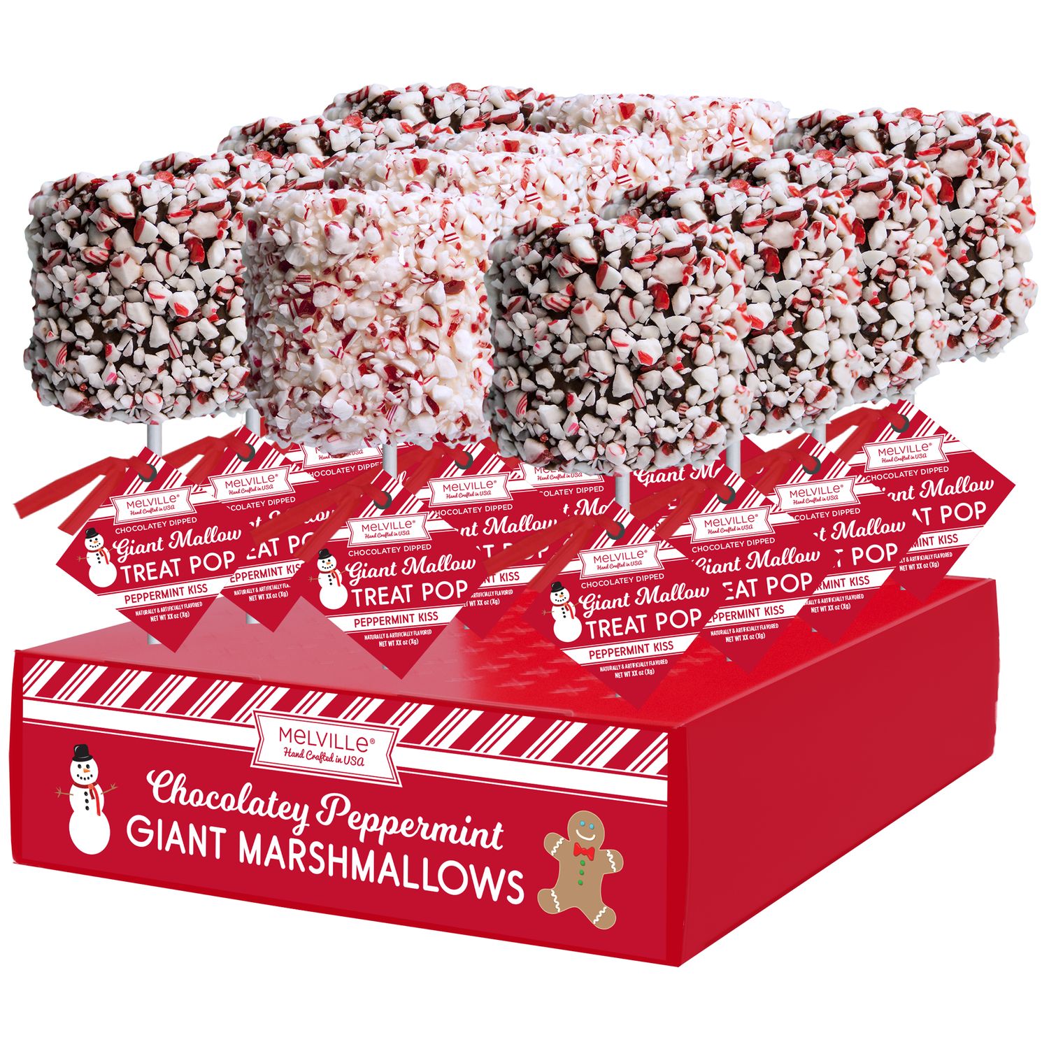 Giant Marshmallow Pops - Peppermint &amp; Chocolatey Coating, Flavor/Style: Dark Chocolate