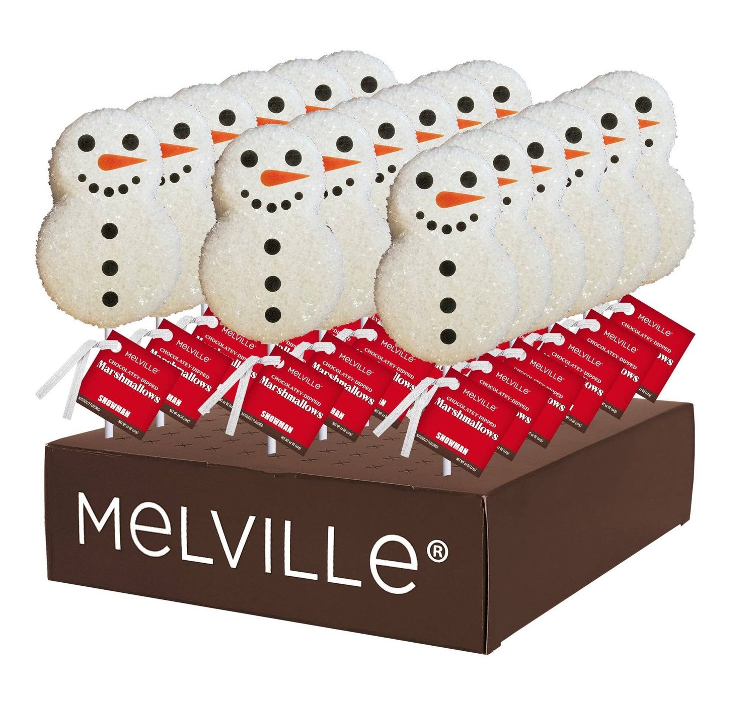 Sugar Crystal Snowman Marshmallow Pops, Pack Size: 1
