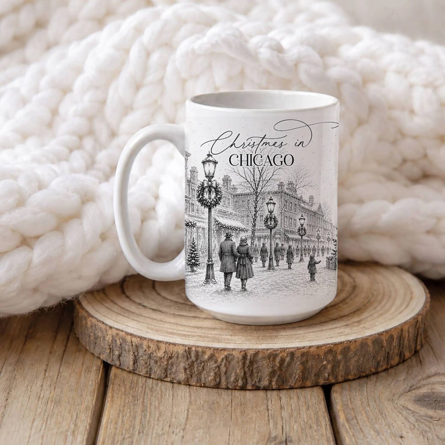 Custom Christmas Town Mug