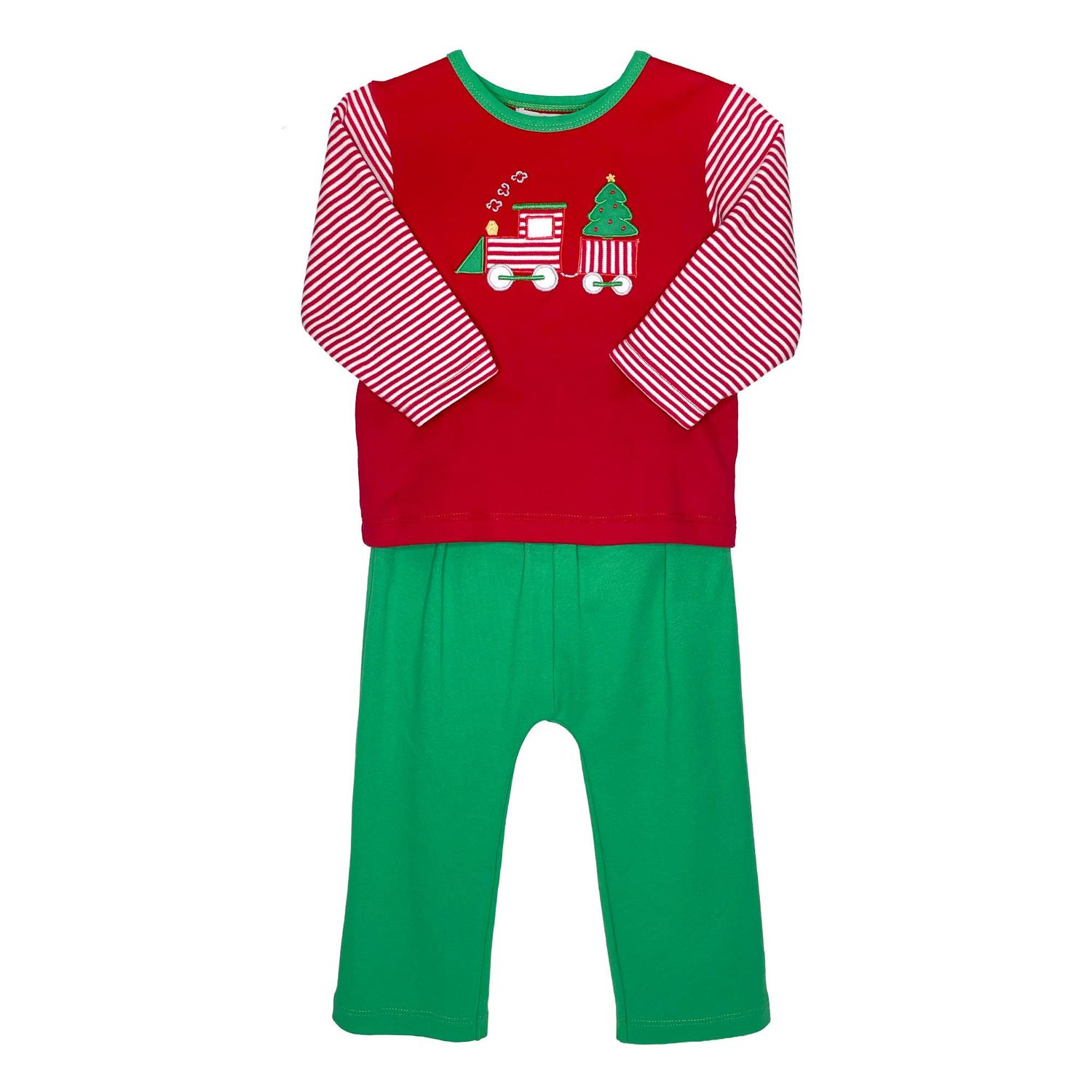 Christmas Tree Applique Top &amp; Pant Set