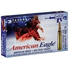 American Eagle 5.56 55GR FMJ 3165 FPS 20 Rds