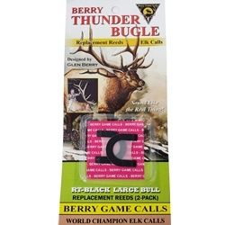 Thunder Bugle RT Black, Large Bull Repalcement Reeds (2 Pack, Elk Calls)