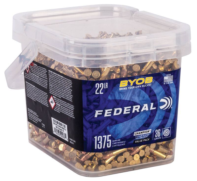 Federal BYOB Bucket 22LR 1375 Rds 36GR CPHP