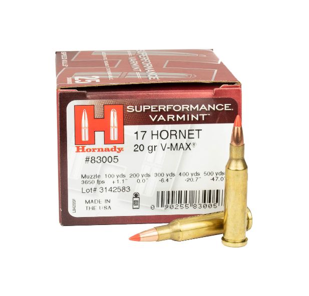 Hornady Superformance  17 hornet 20gr V-max