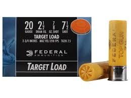 Fed 20ga target load 2 3/4 7/8oz — Siwash Sports