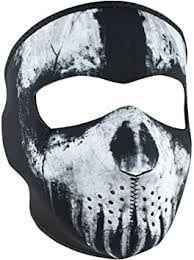 Zan Headgear Skull Ghost Neoprene Face Mask
