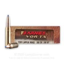 BARNES VOR-TX 338 LAPUA 280GR LRX AMMO