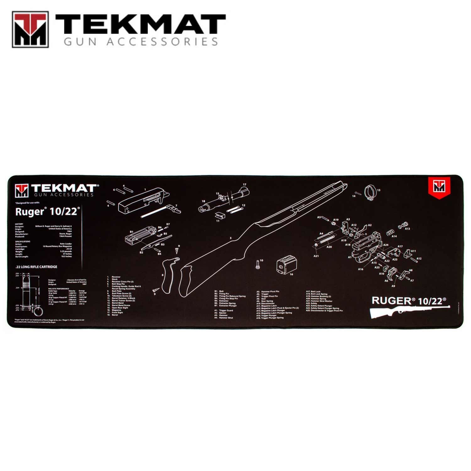 TekMat TEK-R44-1022 Gun Cleaning Mat, 15"x44", Ultra 44 - Ruger 10/22 -Gun Cleaning Mat