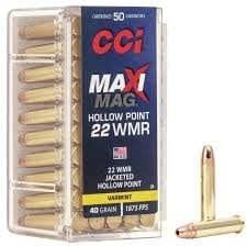 CCI Maxi Mag HP Rimfire Ammo 22 Win Mag 40GR FPS 50RDS