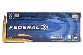 Federal Varmint &amp; Predator Hornady V-Max .223 40 Grain 20Rds