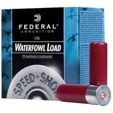 Federal Speed-Shok 12GA 3" 1550FPS 1 1/8oz 2 Shot Steel Waterflow 25x10 ct
