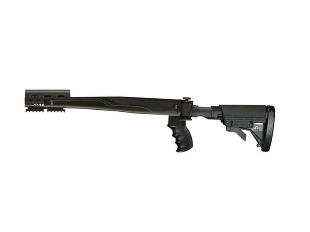 ATI Strikeforce SKS Stock TactLite 6 position adjustable side folding stock w/ scorpion recoil system, Blk