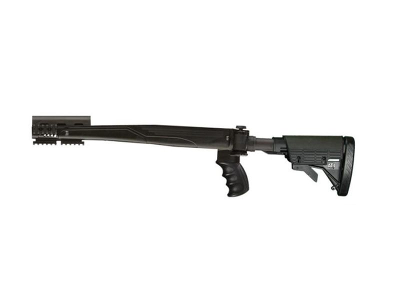 ATI Strikeforce SKS Stock TactLite 6 position adjustable side folding stock w/ scorpion recoil system, Blk