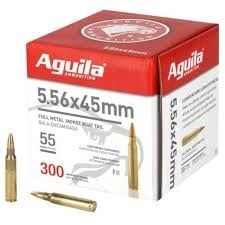 Aguila 5.56x45 FMJBT 55GR Bulk Pack 300 Rounds