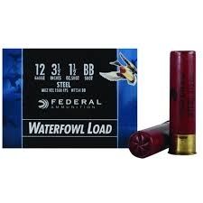 Federal Waterfowl Load 3 1/2" 12GA 1500fps BB steel