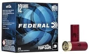 Federal Top Gun 12GA 2 3/4" 1200FPS 3 Dram EQ 1 1/8oz 7 1/2 Shot 25x10ct Target