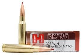 Hornady Superformance Match 308 WIN 168GR ELD Hornady Superformance Match 308 WIN 168GR ELD
