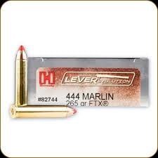 Hornady LEVERevolution Rifle Ammo 444 MARLIN, FTX, 265 Grains, 2325 fps
