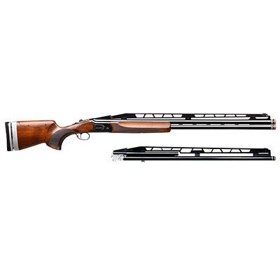 Trap Combo 12 GA 2.75" 32" Double Barrel 32" Single Barrel Over Under Turkish Walnut Stock Oil Finish Fully Adjustable 5 Extended Mobil Chokes