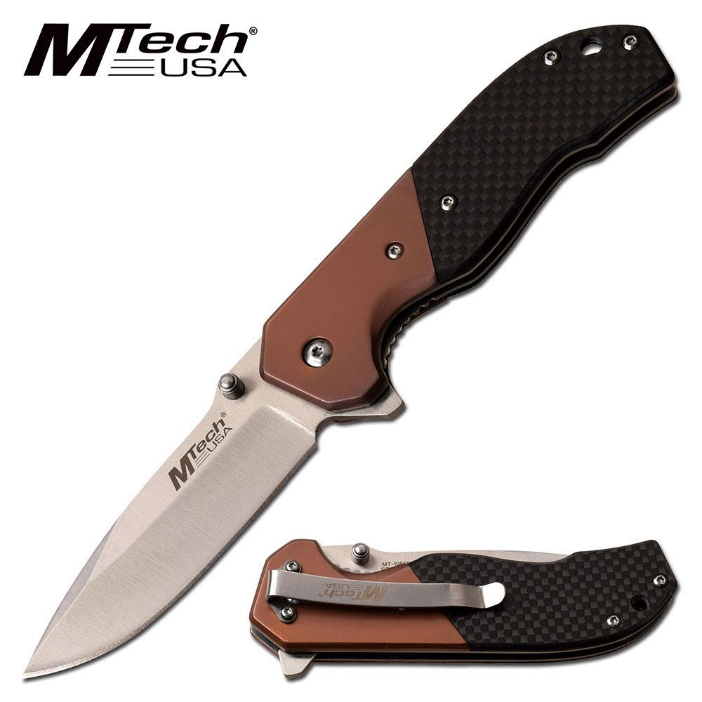 MTech Manual Folder 4.75" Carbon Fiber With Tinite Coating