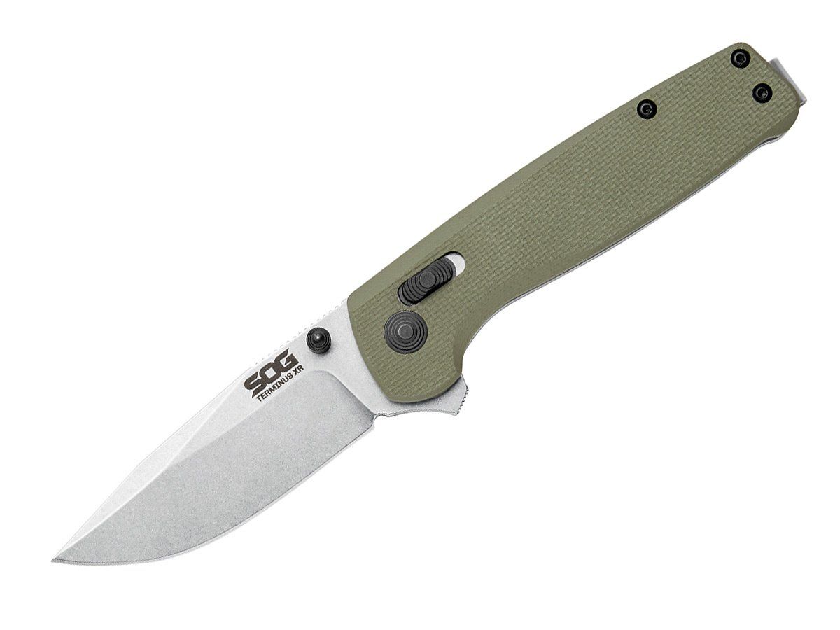 SOG Terminus XR G10 Folding Knife OD Green