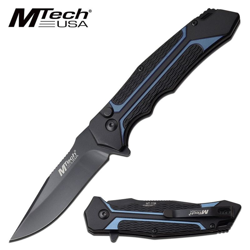 MTech Manual Folder 4.75" Blue/Black Handle