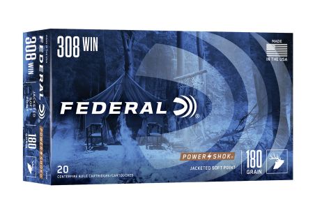 Federal 308 WIN power shok 180GR SP 20ct Federal 308 WIN power shok 180GR SP 20ct