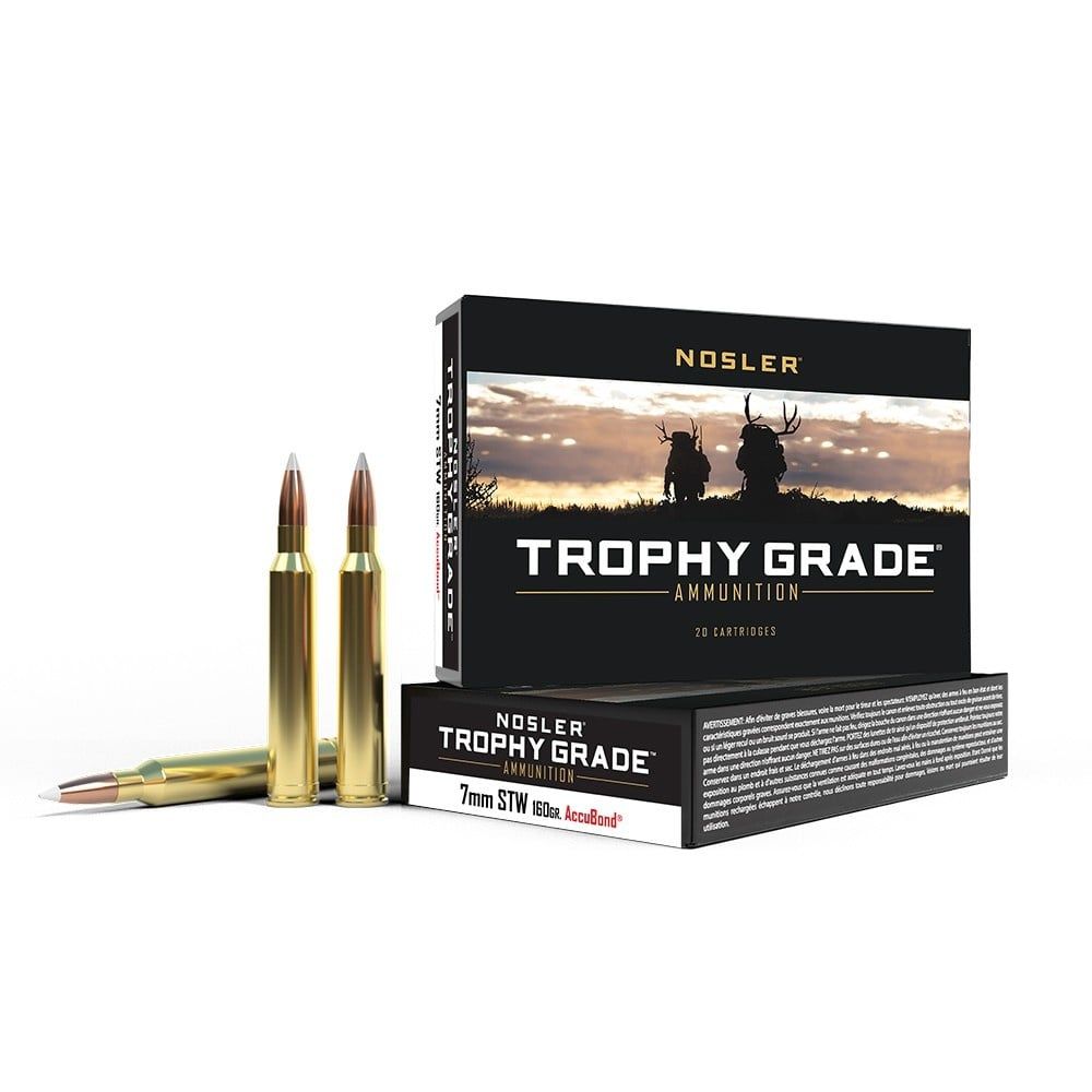 Nosler Trophy Grade Rifle Ammo 7mm STW 160gr AccuBond