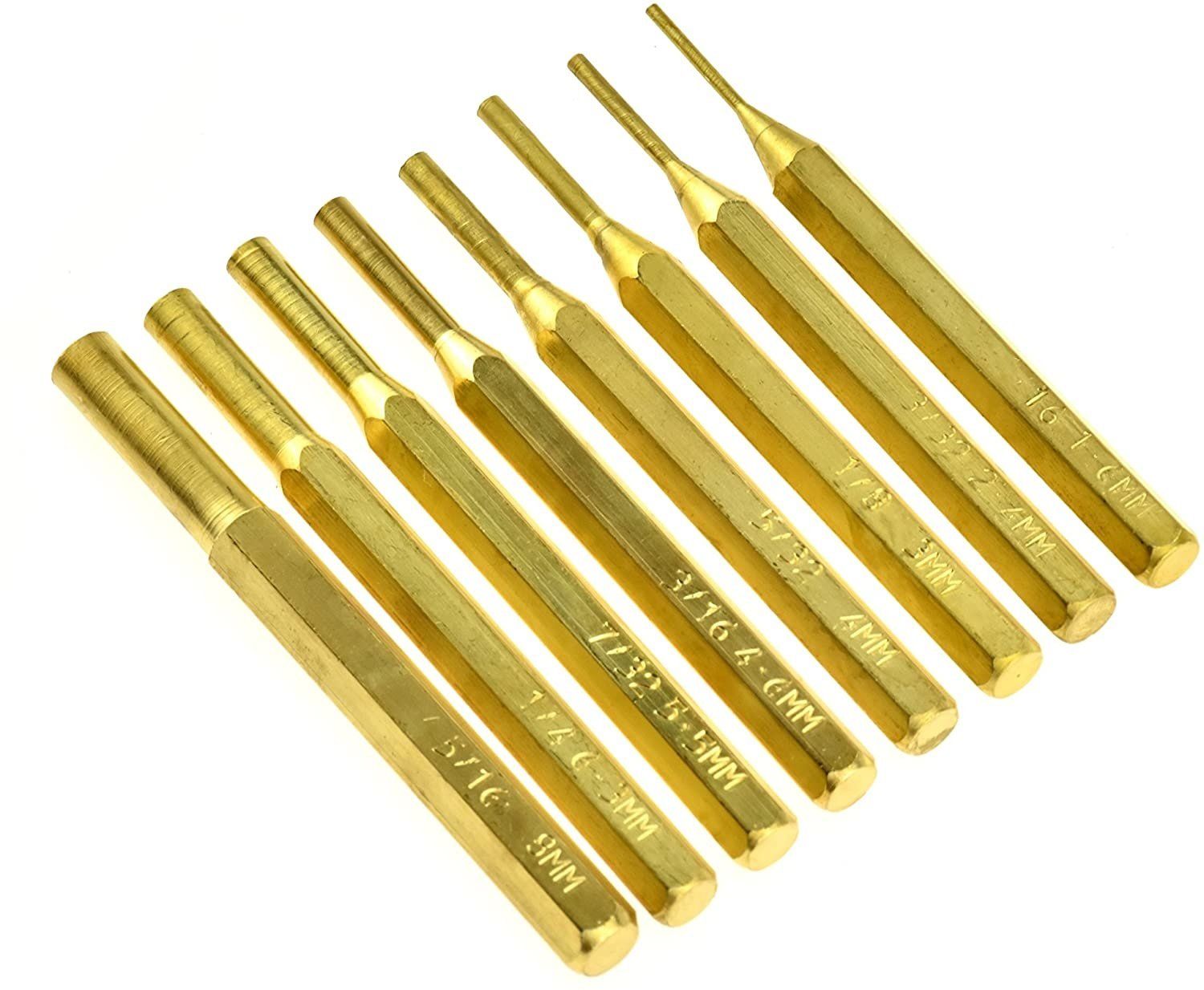 Wheeler 8 Piece Brass Punch Set
