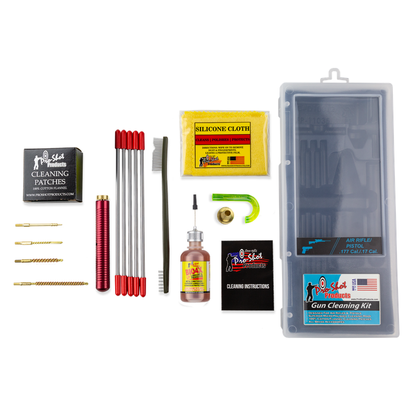 Pro-Shot .177 / .17 Cal  Air Rifle / Pistol Gun Cleaning Multi Section Rod Kit