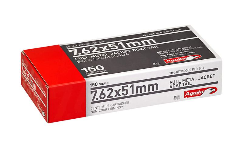 Aguila 7.62x51mm 150GR FMJBT 500ct