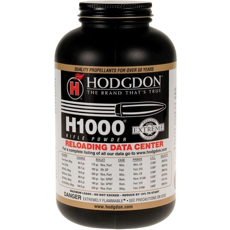 Hodgdon 10001 H1000 Extreme Smokeless Rifle Powder 1Lb