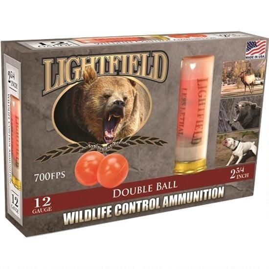 Lightfield Double Ball Wildlife Control Slugs 12 GA, 2-3/4 in