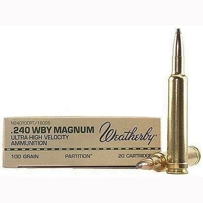 Weatherby 240 WBY Magnum Ultra High Velocity Ammo