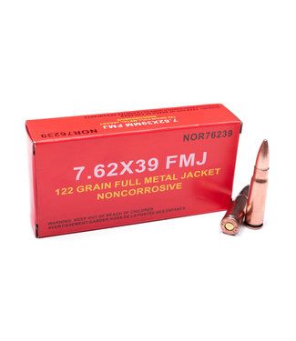 Norinco 7.62x39mm 122GR FMJ 20ct Non-Corrosive
