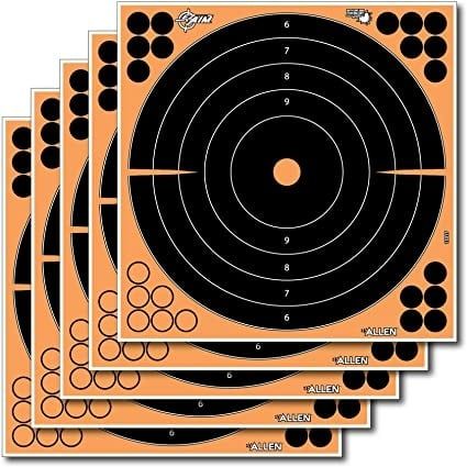Allen EZ-Aim Splash Adhesive Bulleye Target With C Recticle 12" 12 Pack