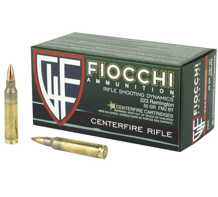 Fiocchi .223 Remington 55gr FMJ 100 Round Battle Pack