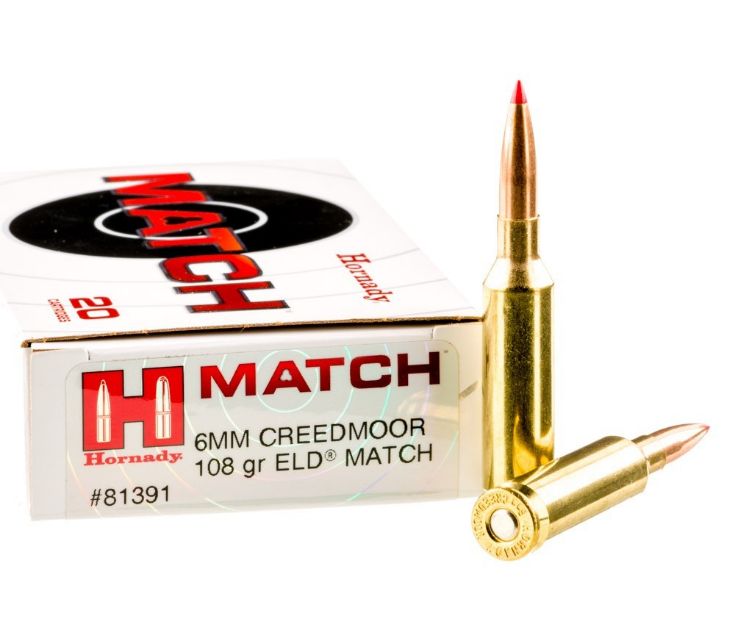 Hornady Match 6mm Creedmoor 108GR ELD