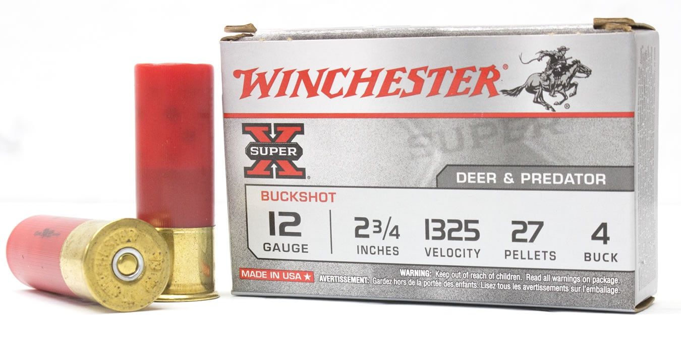 Winchester XB124 Super-X Shotgun Ammo 12 GA, 2-3/4 in, 4B, 27 Pellets 5ct