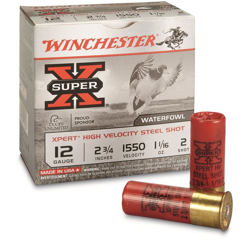 Winchester Super-X Xpert Shotshell 12 GA 2-3/4" No. 2, 1-1/16oz, 1550 fps 25ct