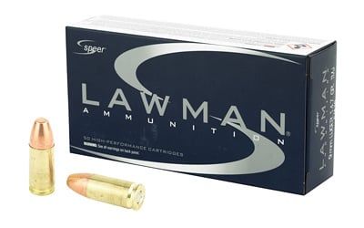 CCI Speer 53620 Lawman, 9MM Luger, 147 Grain, Total Metal Jacket, 1000 Round