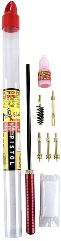 Pro-Shot 8" Coated Pistol Rod Kit for .357 /.38/ 9mm/ .40/ 10mm/ .45 CAL