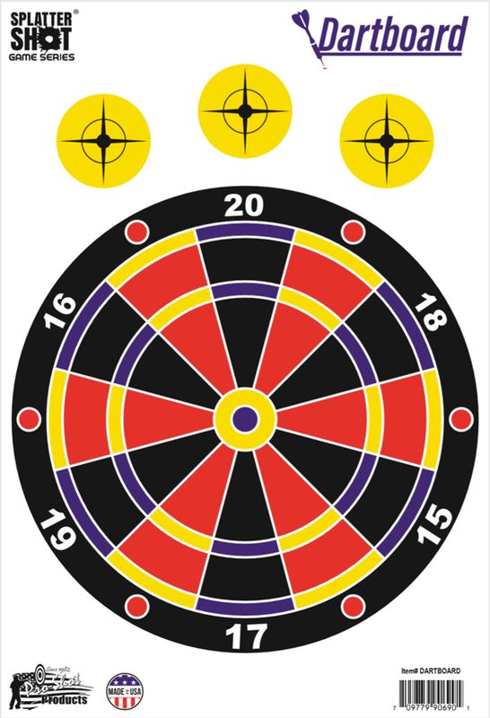 Pro-Shot Splatter Shot Game Series 12"x18" Dartboard