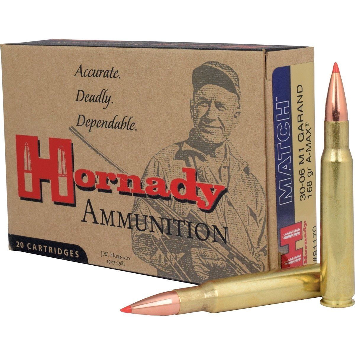 Hornady Vintage Match Rifle Ammo 30-06 SPRG 168Gr M1 Garand 20 ct — Siwash Sports